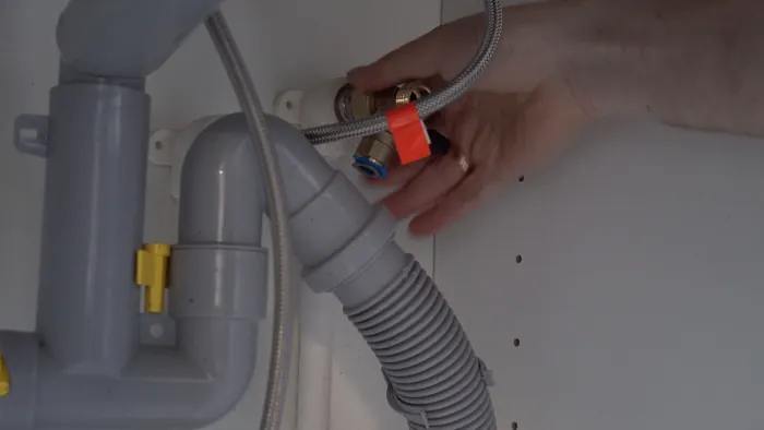 Supply line and shut-off valve